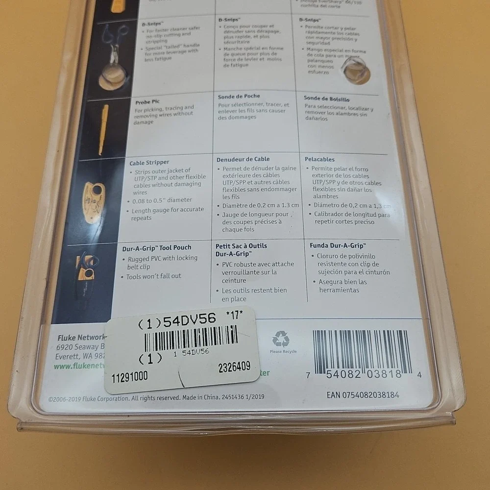 Fluke Networks IS40 Pro-Tool Kit Brand New 11291000 D814 Impact Tool D-Snips